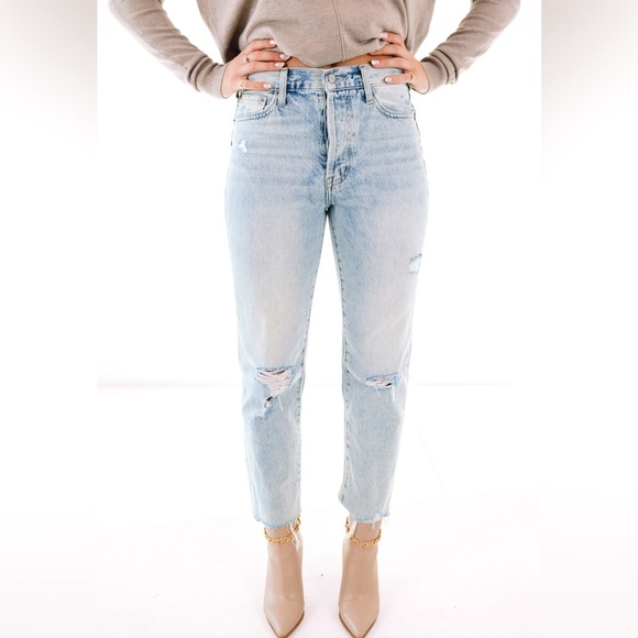 Pistola • Charlie High Rise Distressed Straight Jeans - Picture 1 of 16